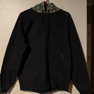 Cookies Harvest Camo Fleece Pullover Hoodie. Black hoodie with digi camo hood.